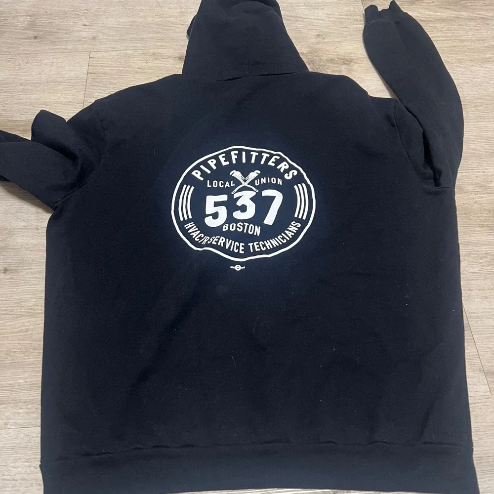 Pipefitters‎ Locaal 537 Boston Union Womens Pullover Hoodie Black Size 3X